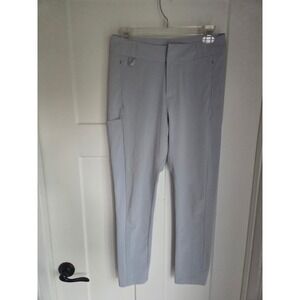 Columbia PFG Light Grey Outdoor Hiking Fishing Pants Womens 6 27L Tapered Leg